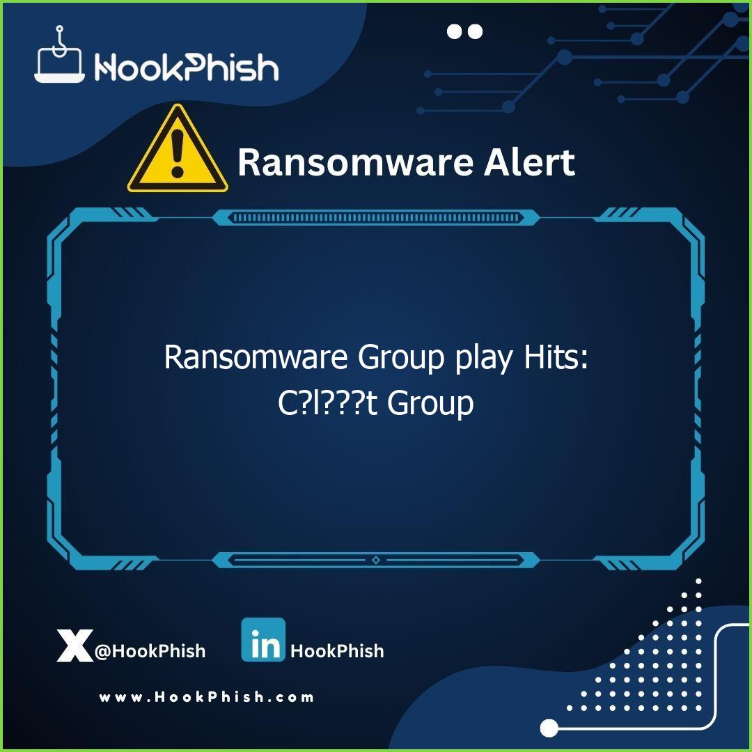 hookphish post ransomware group play hits clt group