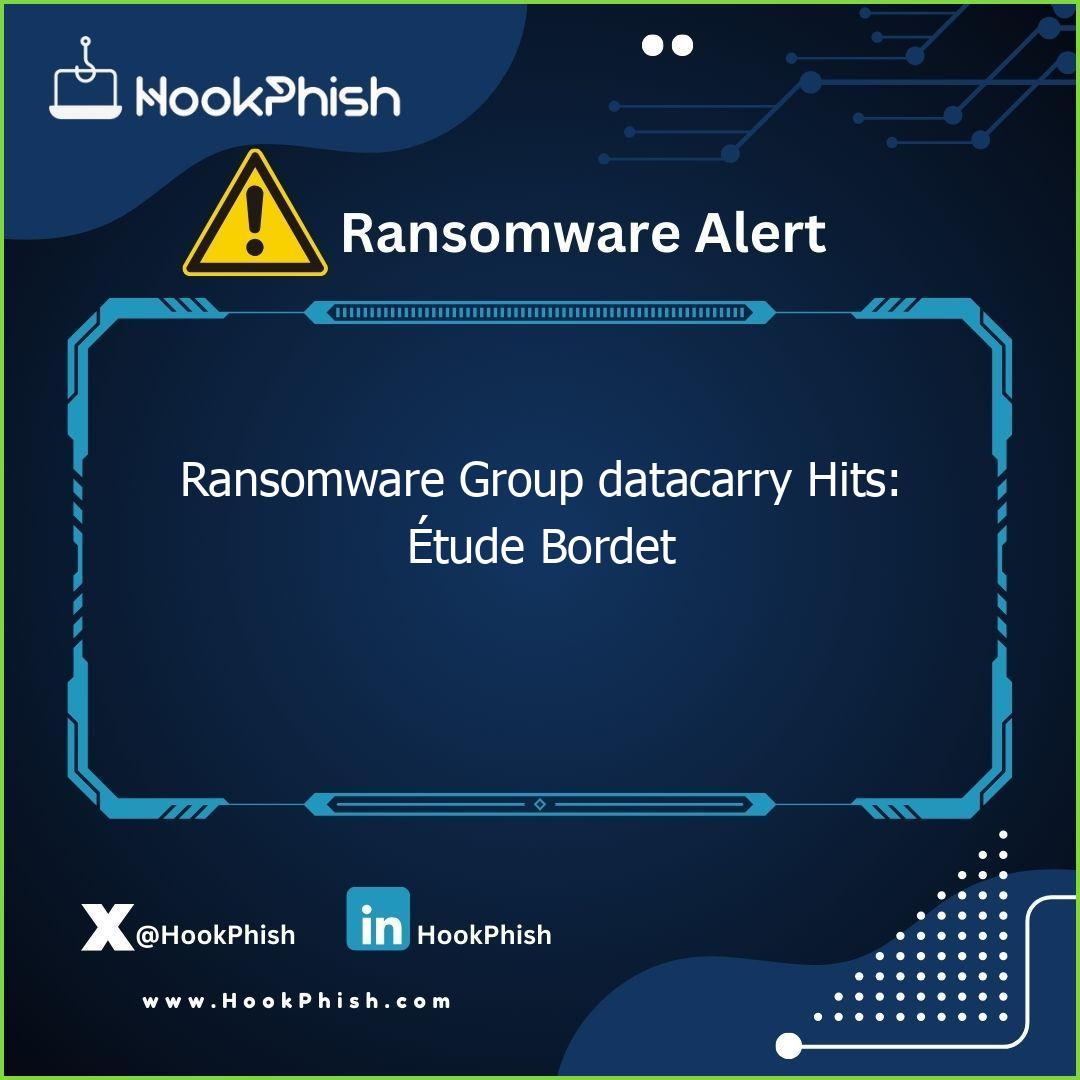 hookphish post ransomware group datacarry hits etude bordet