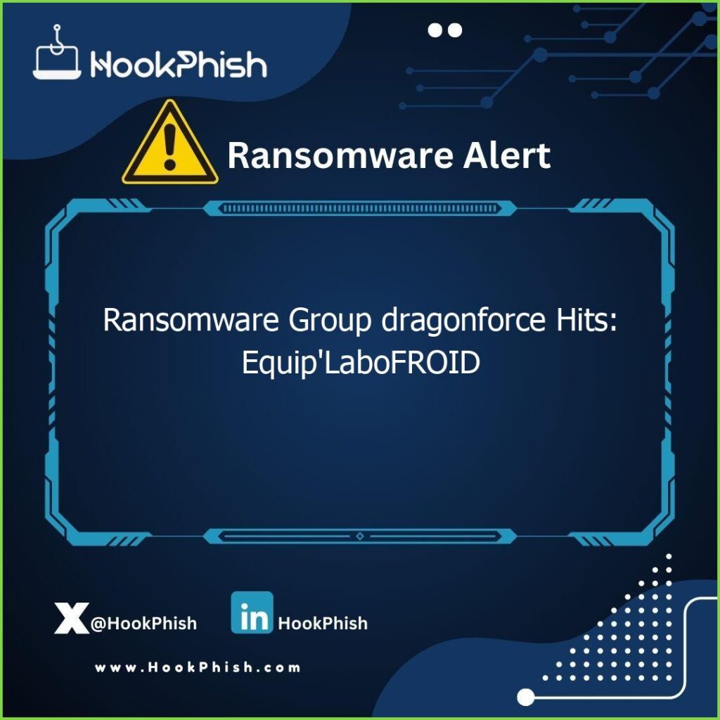 hookphish post ransomware group dragonforce hits equiplabofroid