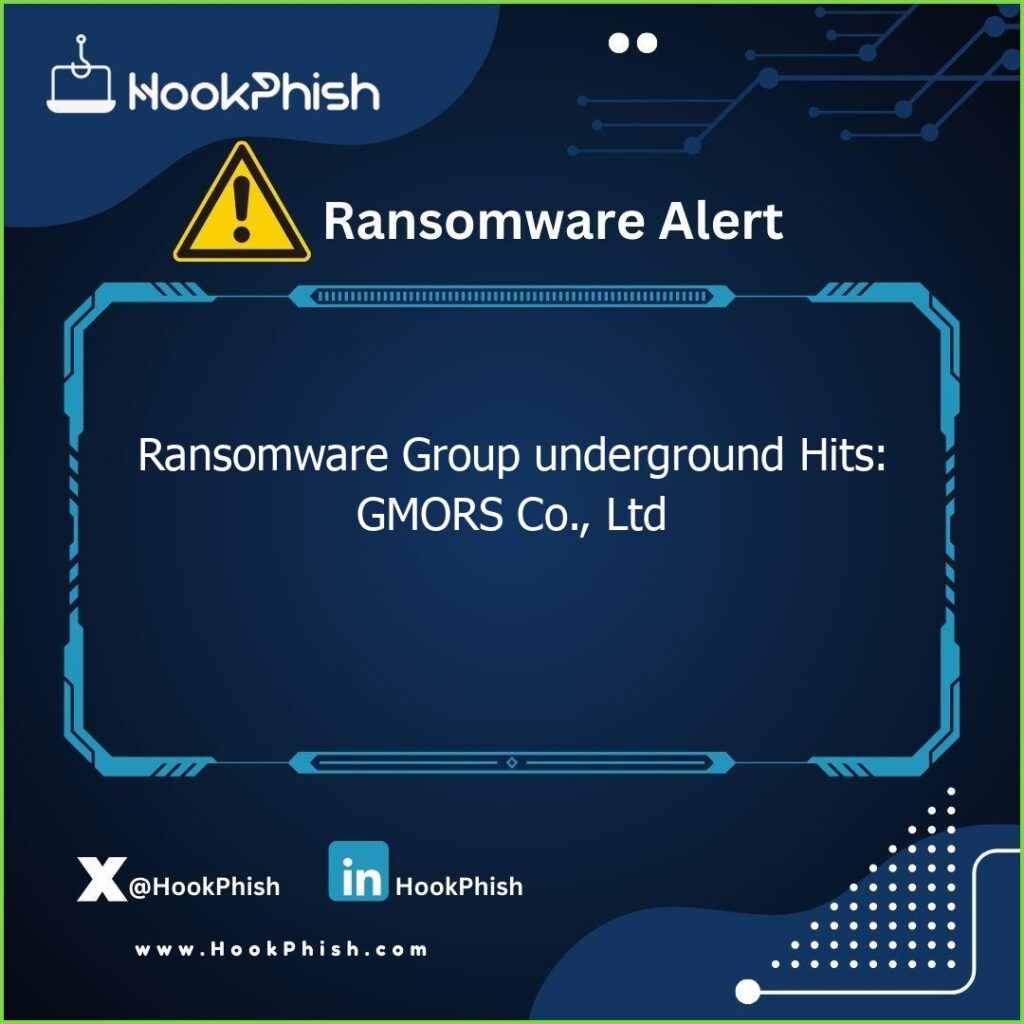 hookphish post ransomware group underground hits gmors co ltd