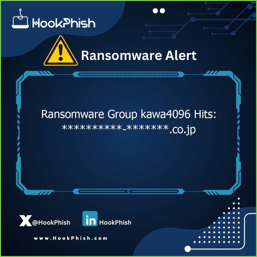 hookphish post ransomware group kawa hits co jp