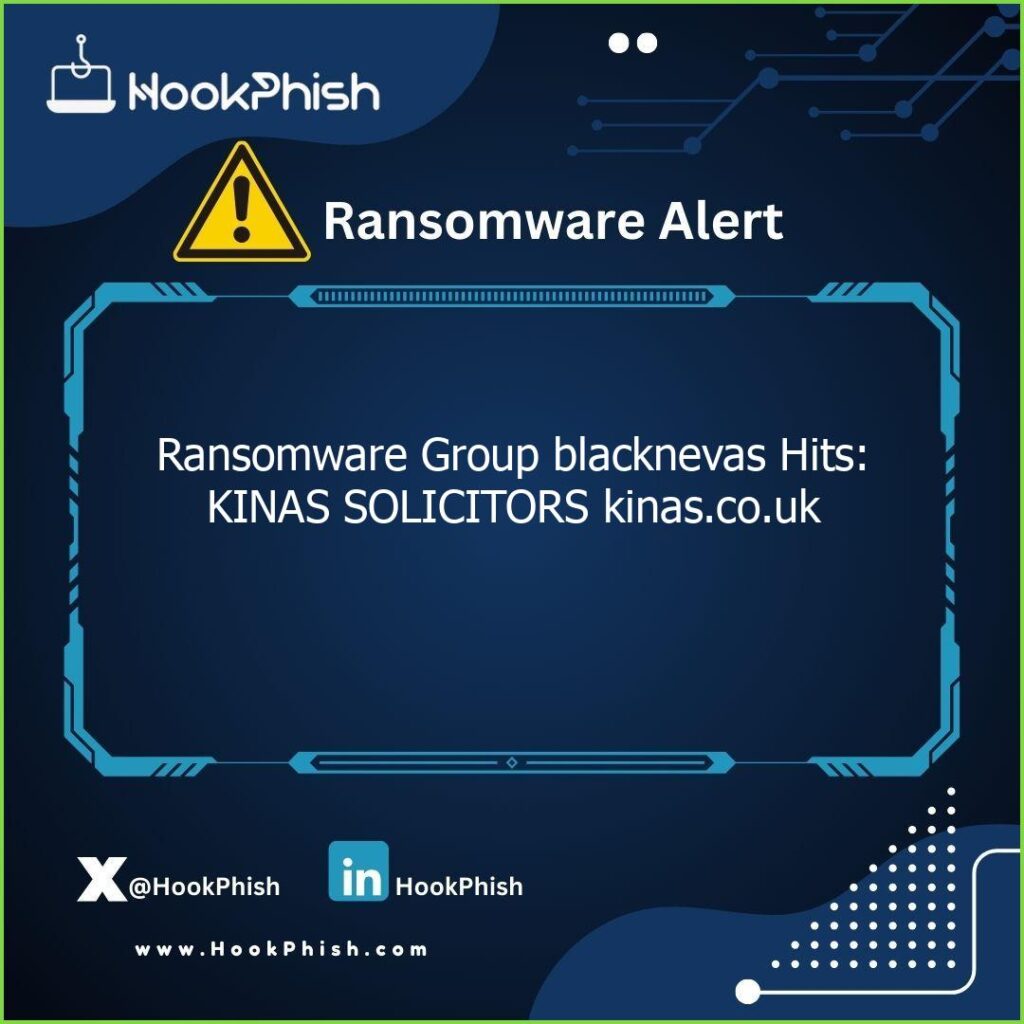 hookphish post ransomware group blacknevas hits kinas solicitors kinas co uk