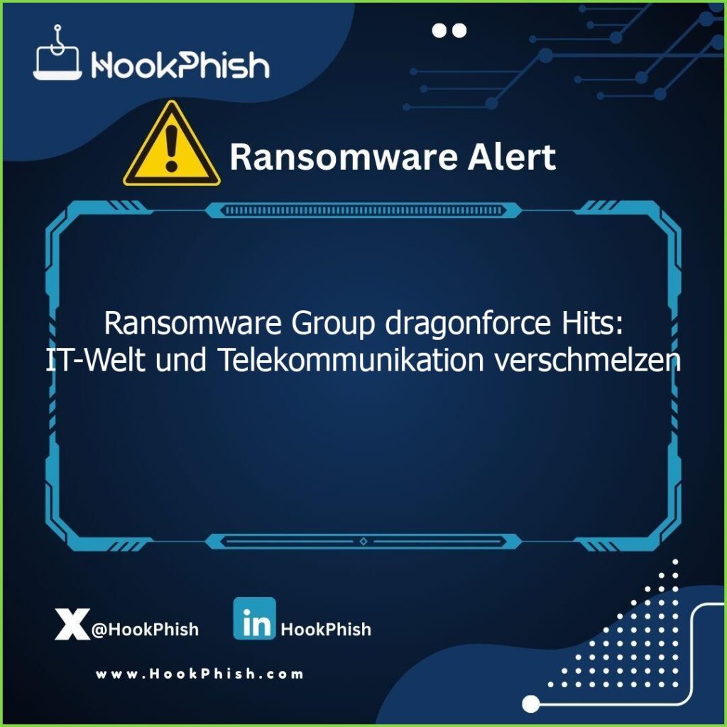 hookphish post ransomware group dragonforce hits it welt und telekommunikation verschmelzen
