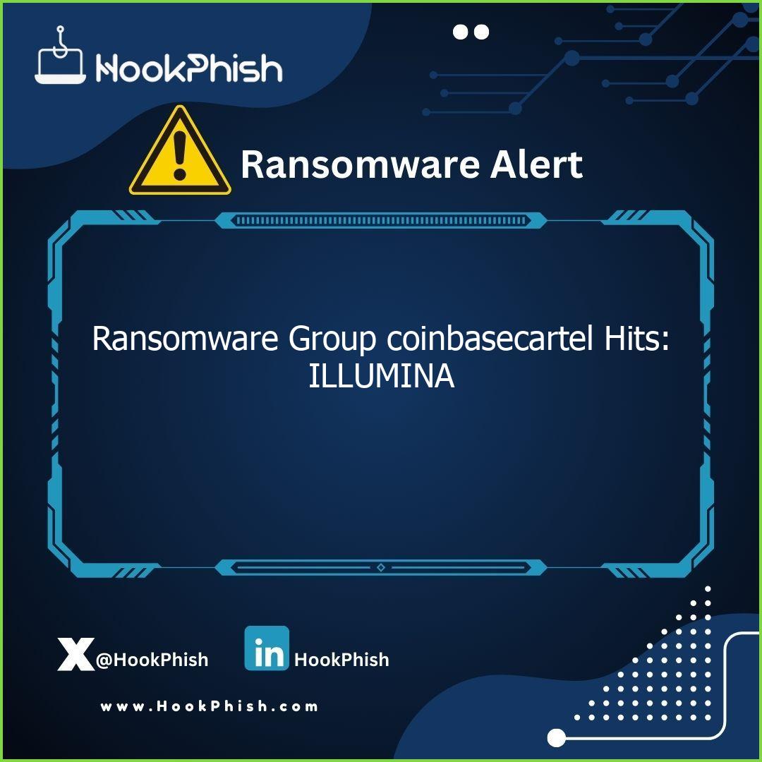 hookphish post ransomware group coinbasecartel hits illumina
