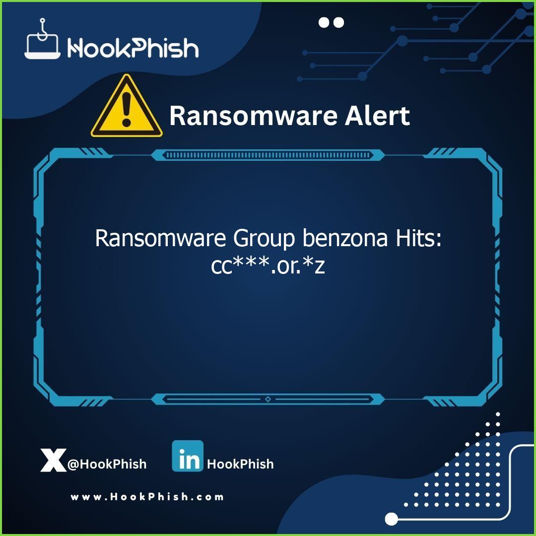 hookphish post ransomware group benzona hits cc or z