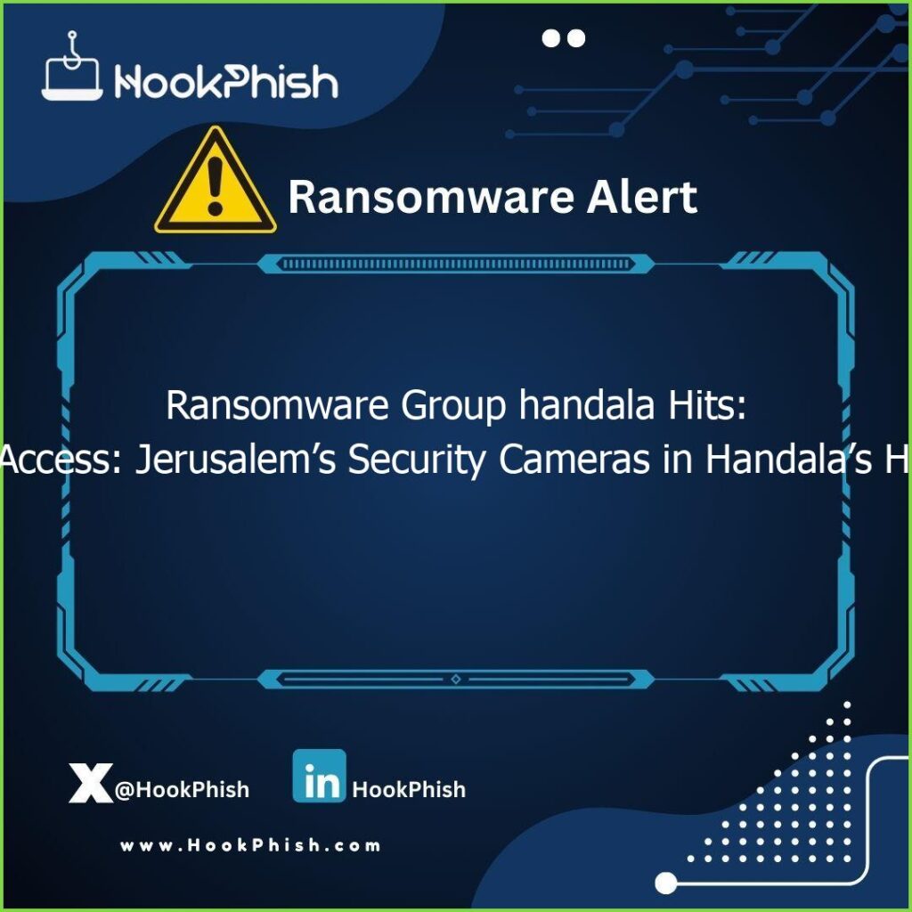 hookphish post ransomware group handala hits full access jerusalems security cameras in handalas hands