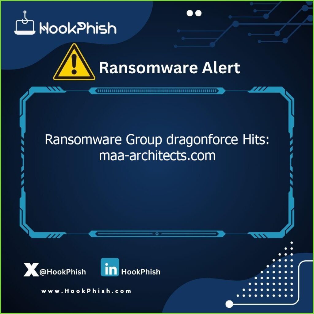 hookphish post ransomware group dragonforce hits maa architects com