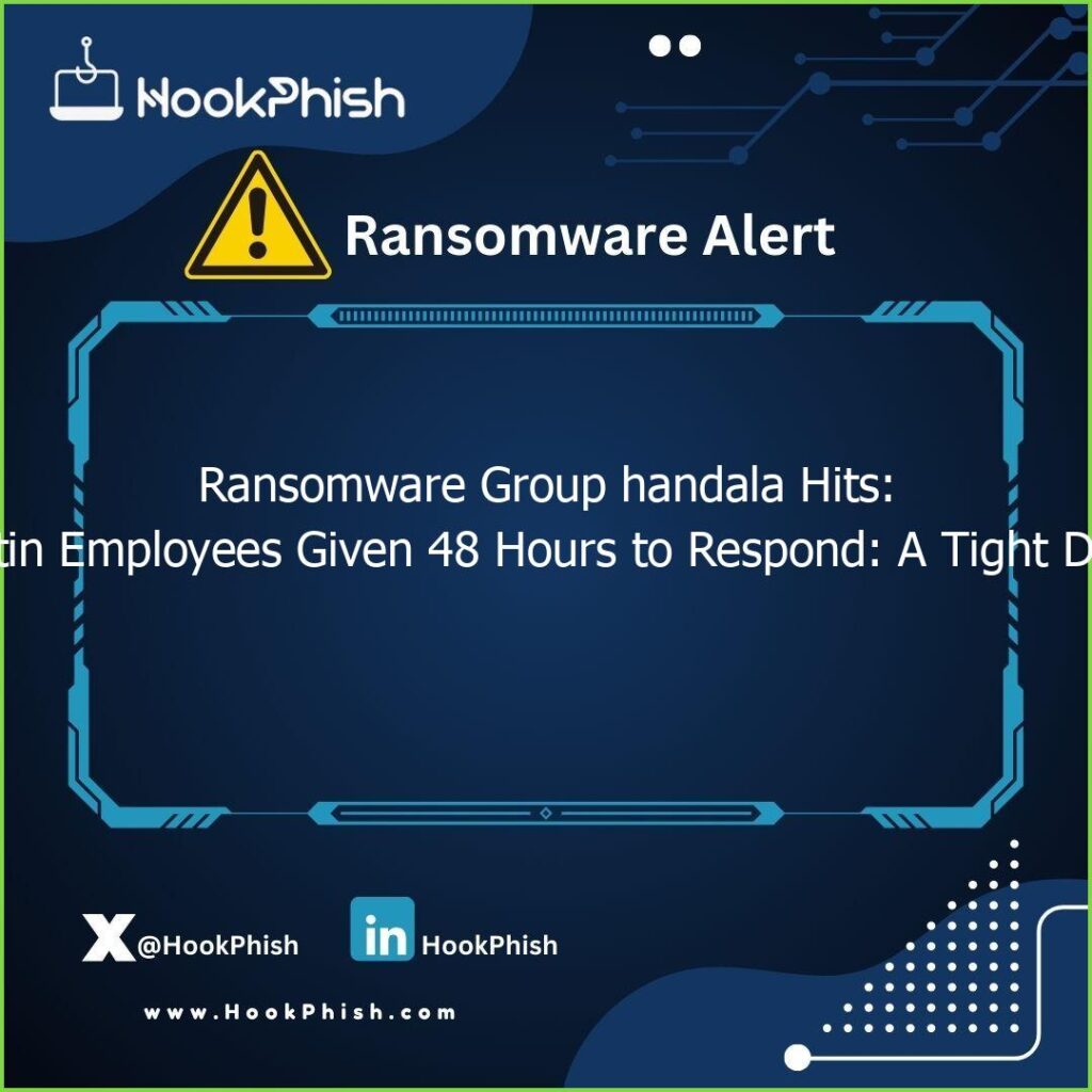 hookphish post ransomware group handala hits lockheed martin employees given hours to respond a tight deadline looms