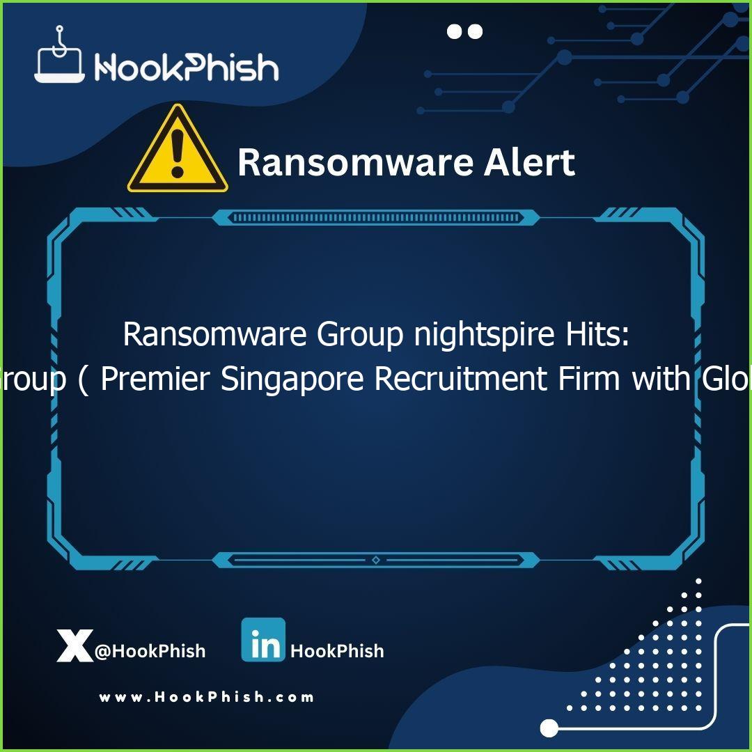 hookphish post ransomware group nightspire hits the gmp group premier singapore recruitment firm with global reach