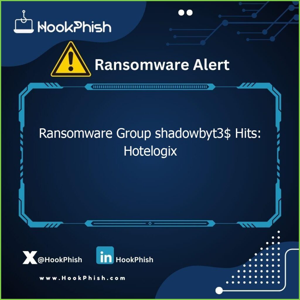 hookphish post ransomware group shadowbyt hits hotelogix