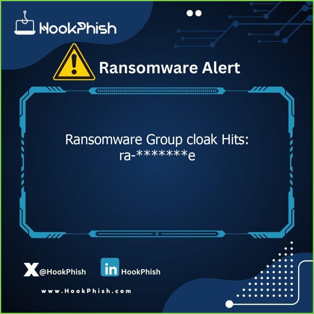 hookphish post ransomware group cloak hits ra e