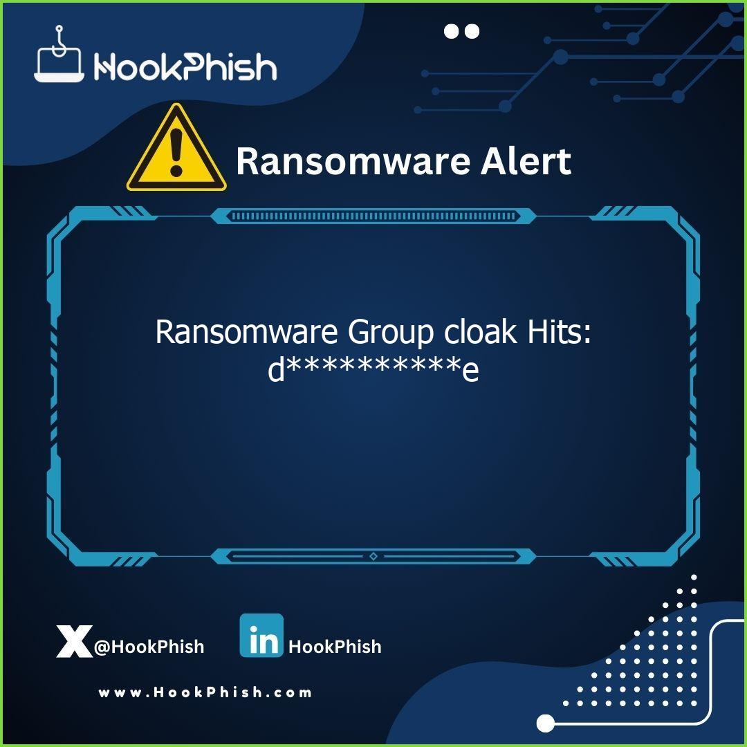 hookphish post ransomware group cloak hits de